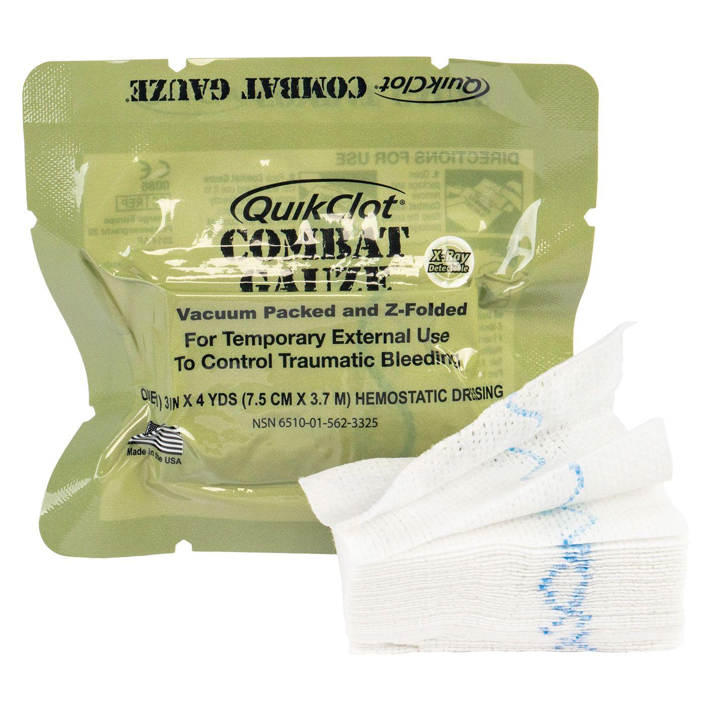 COMBAT GAUZE Z-FOLD HEMOSTATIC Z-FOLD VACUUM PACKED QUIKCLOT