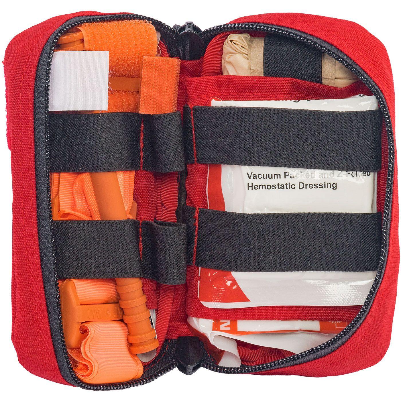 M-FAK MINI FIRST AID KIT - RED M-FAK WITH BLEEDING CONTROL