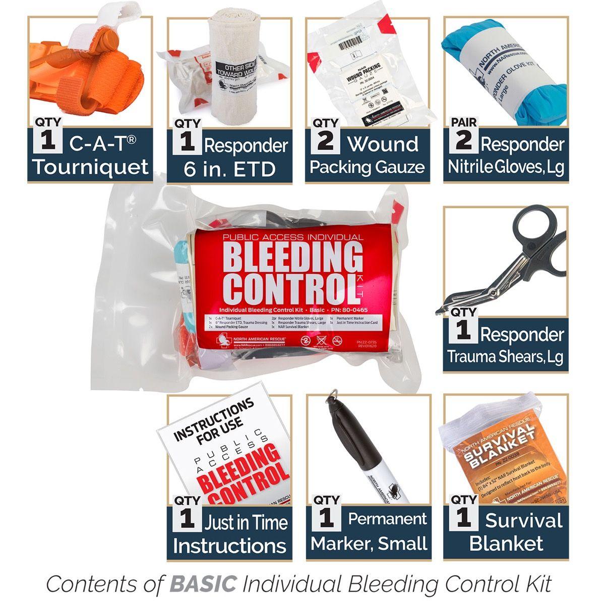 PUBLIC ACCESS INDIVIDUAL BLEEDING CONTROL KIT - VACUUM SEALED BASIC ...