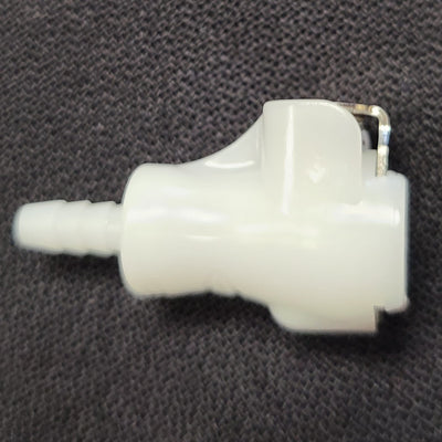 Female Connector - 1/8" barbed plastic female connector (no internal valve).