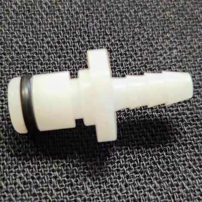 Male Connector - 1/8" barbed plastic male connector