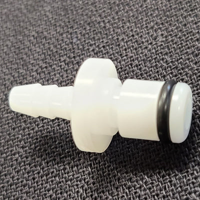Male Connector - 1/8" barbed plastic male connector