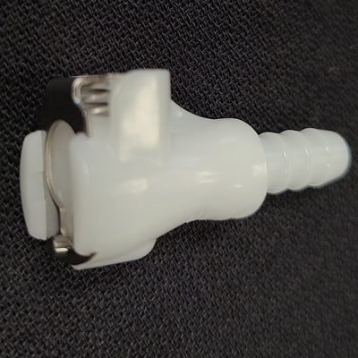 Female Connector - 1/4" barbed plastic female connector